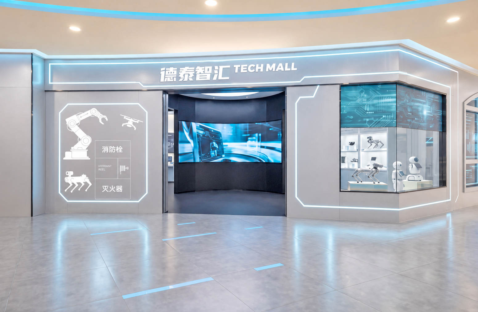 德泰智汇科技小镇科技展馆入口